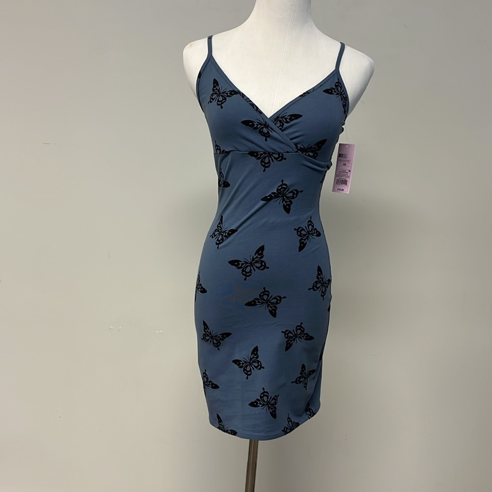Wild Fable Blue Sheath Mini Dress Spaghetti Strap